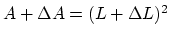 $A+\Delta A = (L+\Delta L)^2$