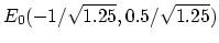 $E_0(-1/\sqrt{1.25}, 0.5/\sqrt{1.25})$