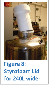  
Figure 8: Styrofoam Lid for 240L wide-mouthed cold-trap LN dewar.

