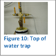  
Figure 10: Top of water trap

