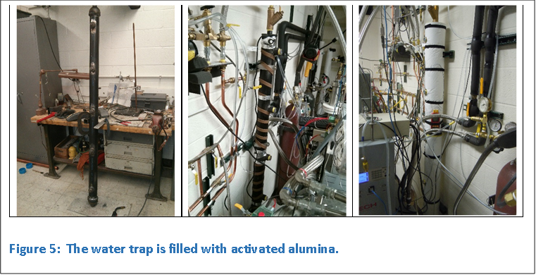  	 	 

Figure 5:  The water trap is filled with activated alumina.

