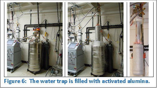  	 	 
Figure 6:  The water trap is filled with activated alumina.

