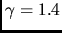 $\gamma =
1.4$