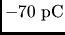 $-70 \rm pC$