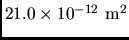 $21.0\times 10^{-12} \rm m^2$
