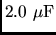 $2.0  \rm\mu F$