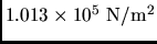 $1.013\times 10^5 \rm N/m^2$