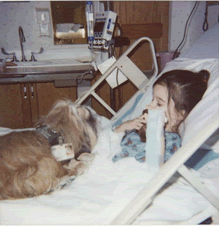girl and therapy dog